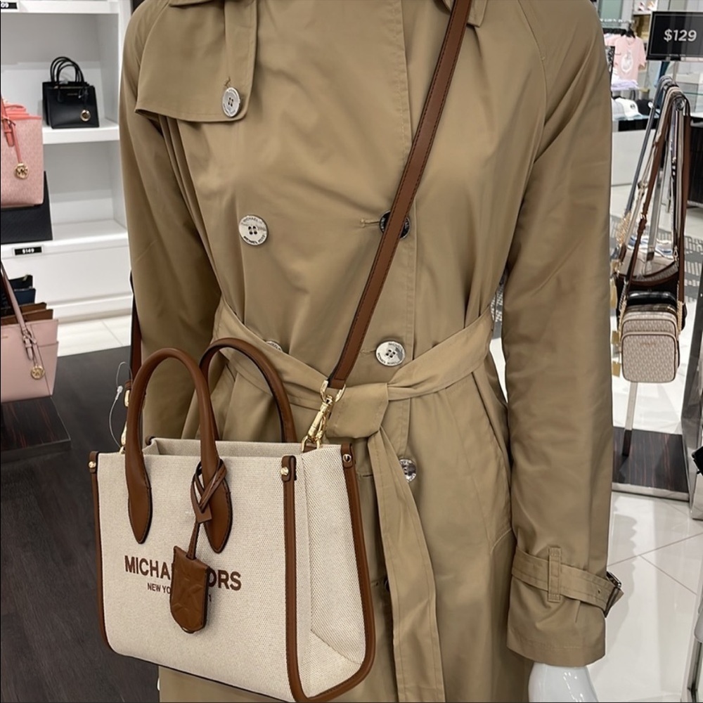 Michael Kors Mirella small shopper crossbody bag canvas - Picture 8 of 8